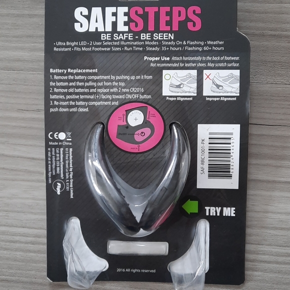 Safe Steps LED clip on shoe lights for runners - Picture 2 of 2